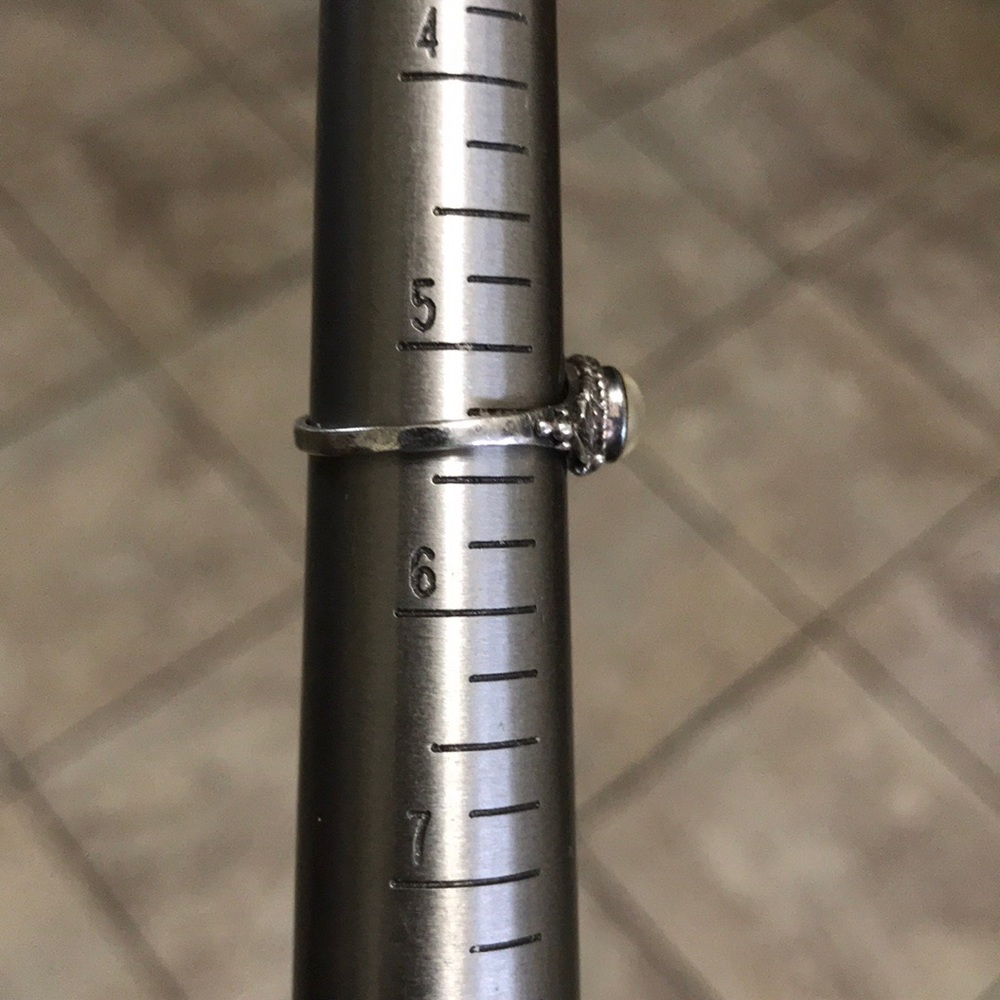 Very pretty Vintage .925 Moonstone Ring SZ 5.5ish - Picture 7 of 7